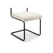 Myah Cantilever Dining Chair | Cream Bouclé & Black gallery detail image