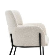 Kalia Bouclé Dining Chair | Cream & Black gallery detail image