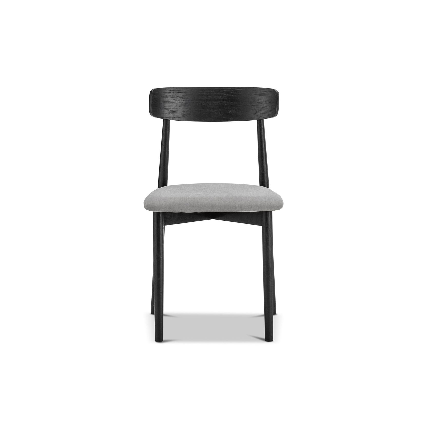 Finn Oak Dining Chairs | Set of 2 | Black & Grey gallery detail image