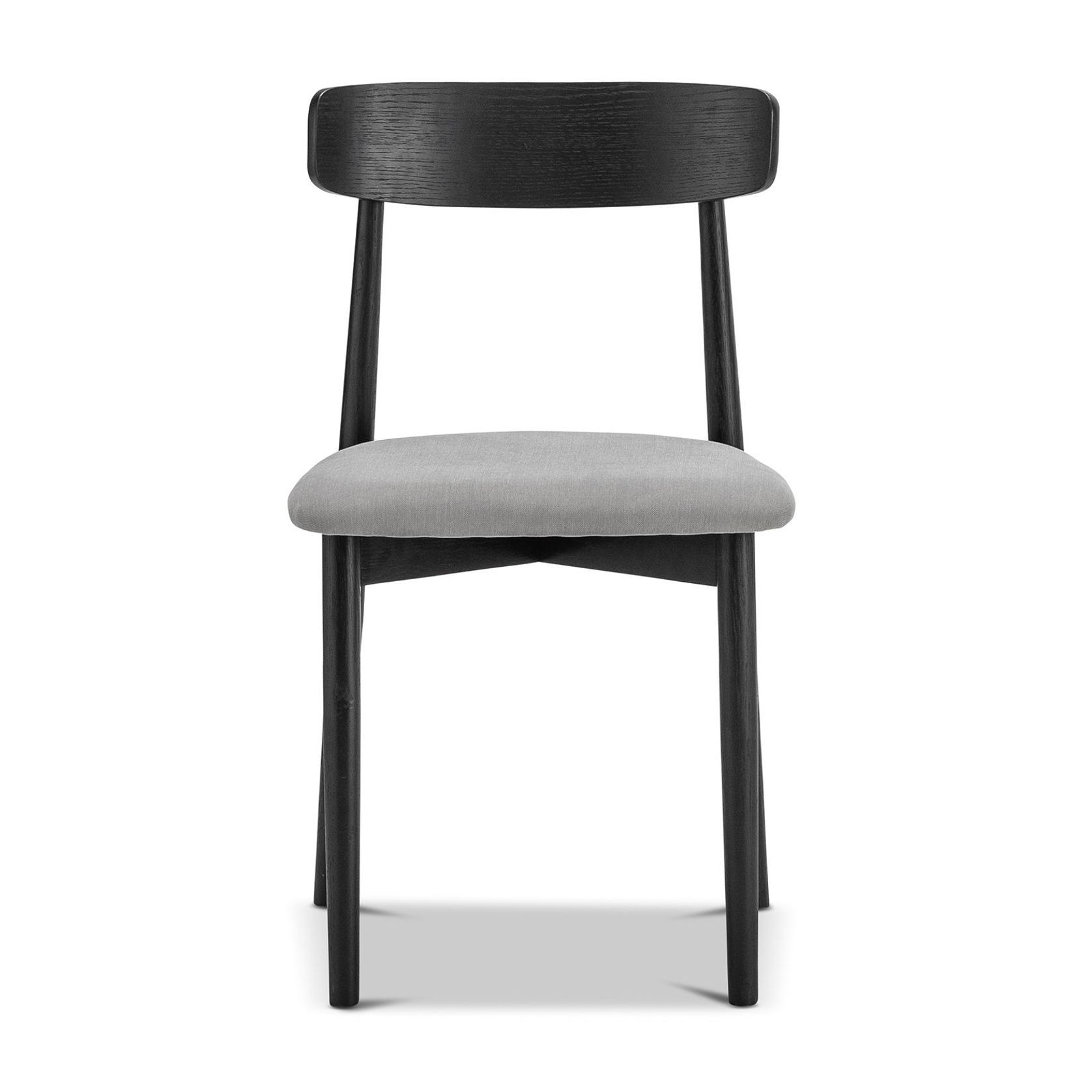 Finn Oak Dining Chairs | Set of 2 | Black & Grey gallery detail image