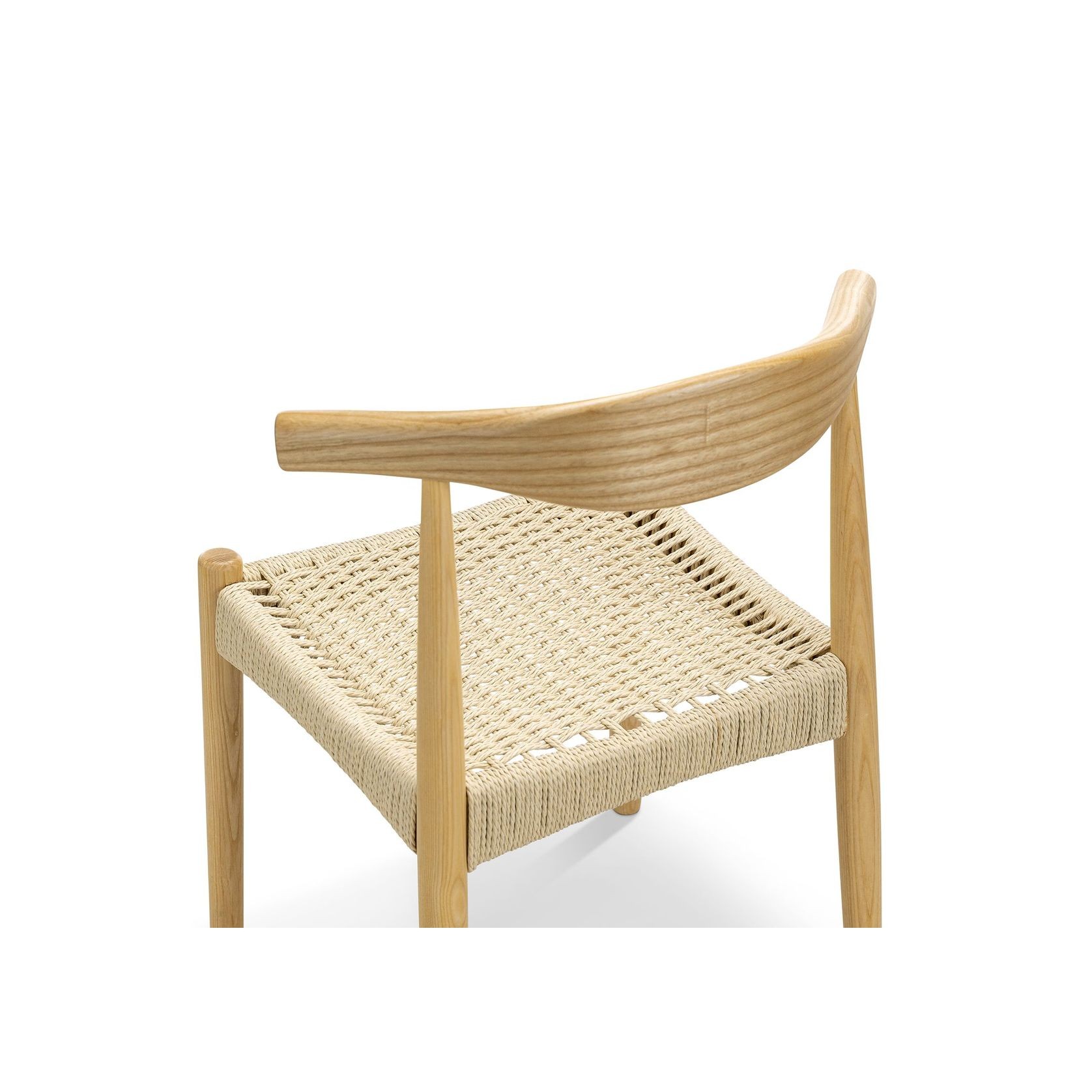 Elba Ashwood Woven Cord Dining Chair | Natural | Set of 2 gallery detail image