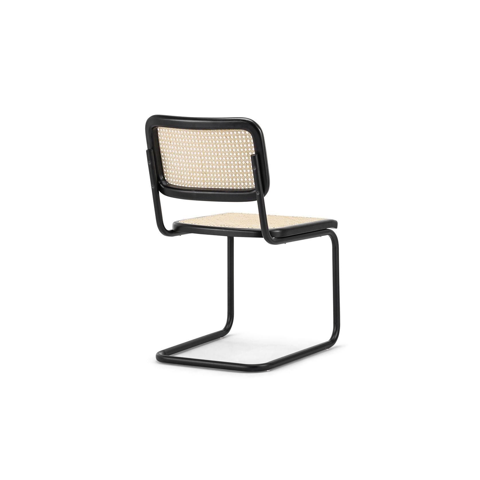 Blaire Rattan Cantilever Dining Chair | Set of 2 | Natural & Black gallery detail image