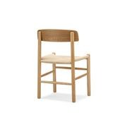 Isak Solid Ashwood Woven Cord Dining Chair | Set of 2 | Natural gallery detail image