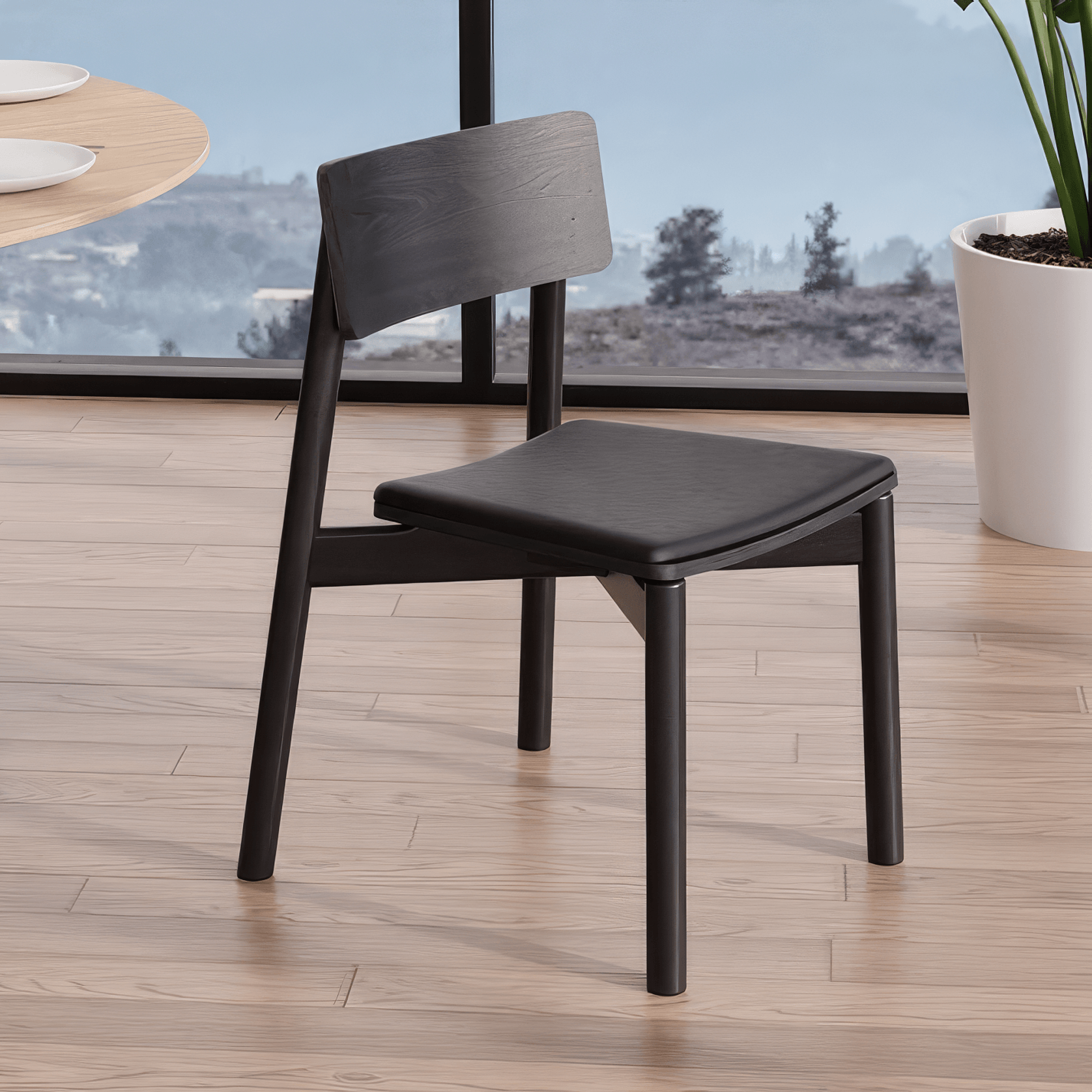 Andi Chair - Black Ash with Pad gallery detail image