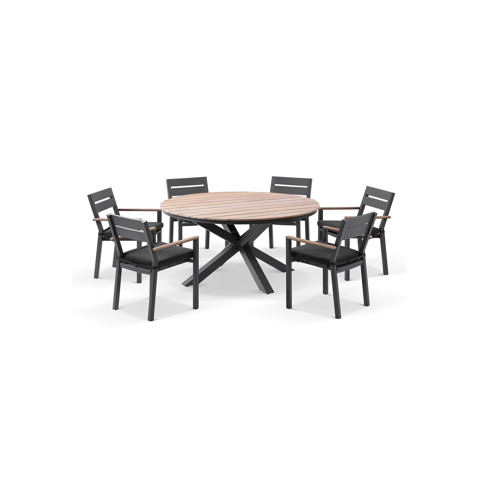 Tuscany Round 1.5m Dining Table with 6 Capri Chairs gallery detail image