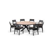 Tuscany Round 1.8m Dining Table with 8 Capri Chairs gallery detail image