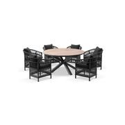 Tuscany Round 1.5m Dining Table with 6 Malawi Chairs gallery detail image