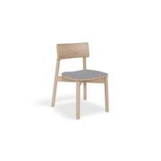Andi Chair - Natural with Pad - Light Grey Fabric Seat Pad gallery detail image