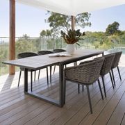 Bora Extension Dining Set with 6 x Rozelle Rope Chairs gallery detail image