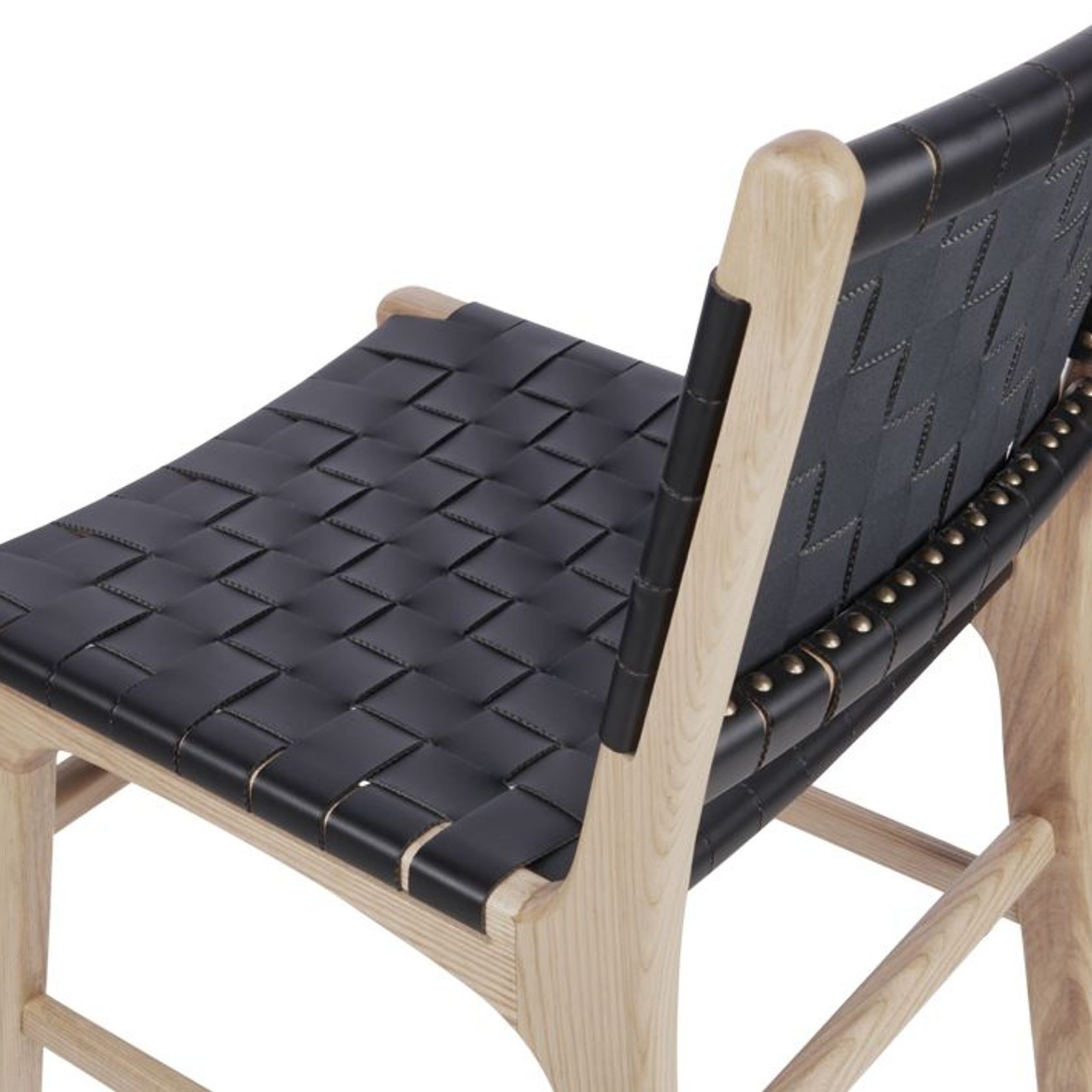 Brooklyn Dining Chair Woven Black Seat / Natural Frame ArchiPro AU