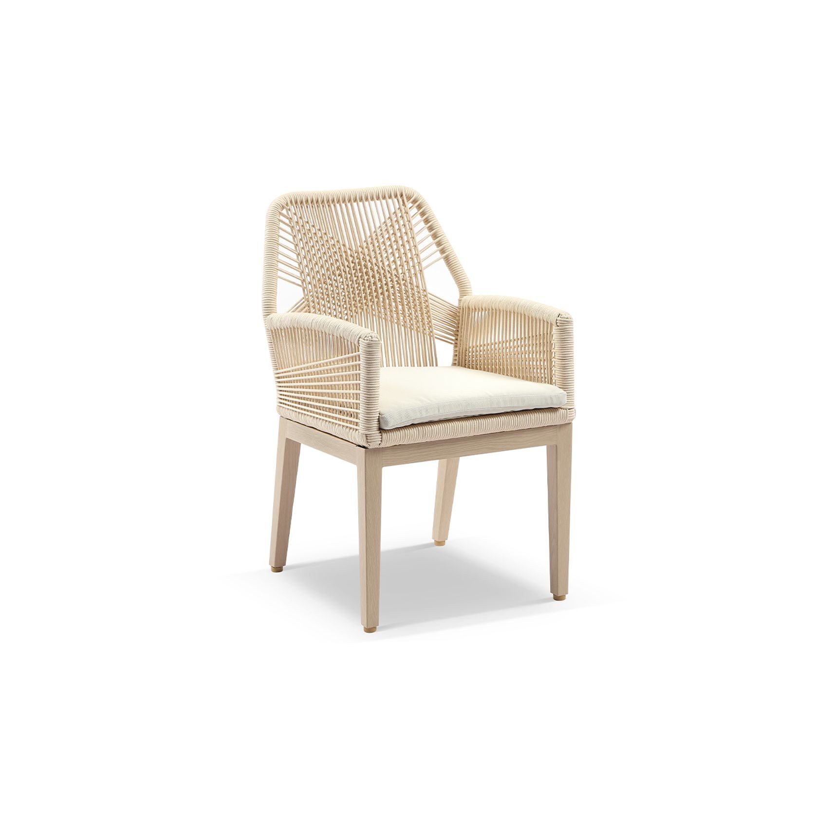 Hugo Rope Dining Chair in Light Oak Timber Look gallery detail image