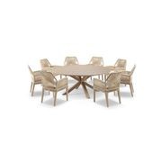 Houston 1.8m Dining Table w/8 Hugo Chairs in Oak Timber gallery detail image
