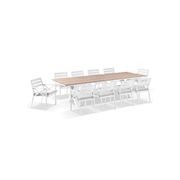 Kansas 3m Aluminium Dining Table with 10 Chairs gallery detail image