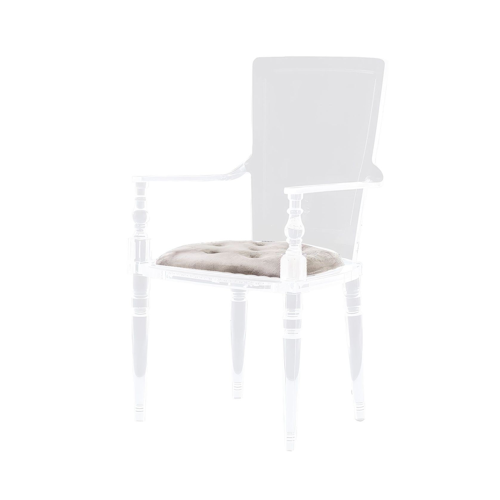 Laurence Lucite Acrylic Dining Chair with Chesterfiled Cushion - CUSTOMISE gallery detail image