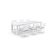 Hugo Ceramic 2.5m Dining Table w/8 Capri Chairs Setting gallery detail image