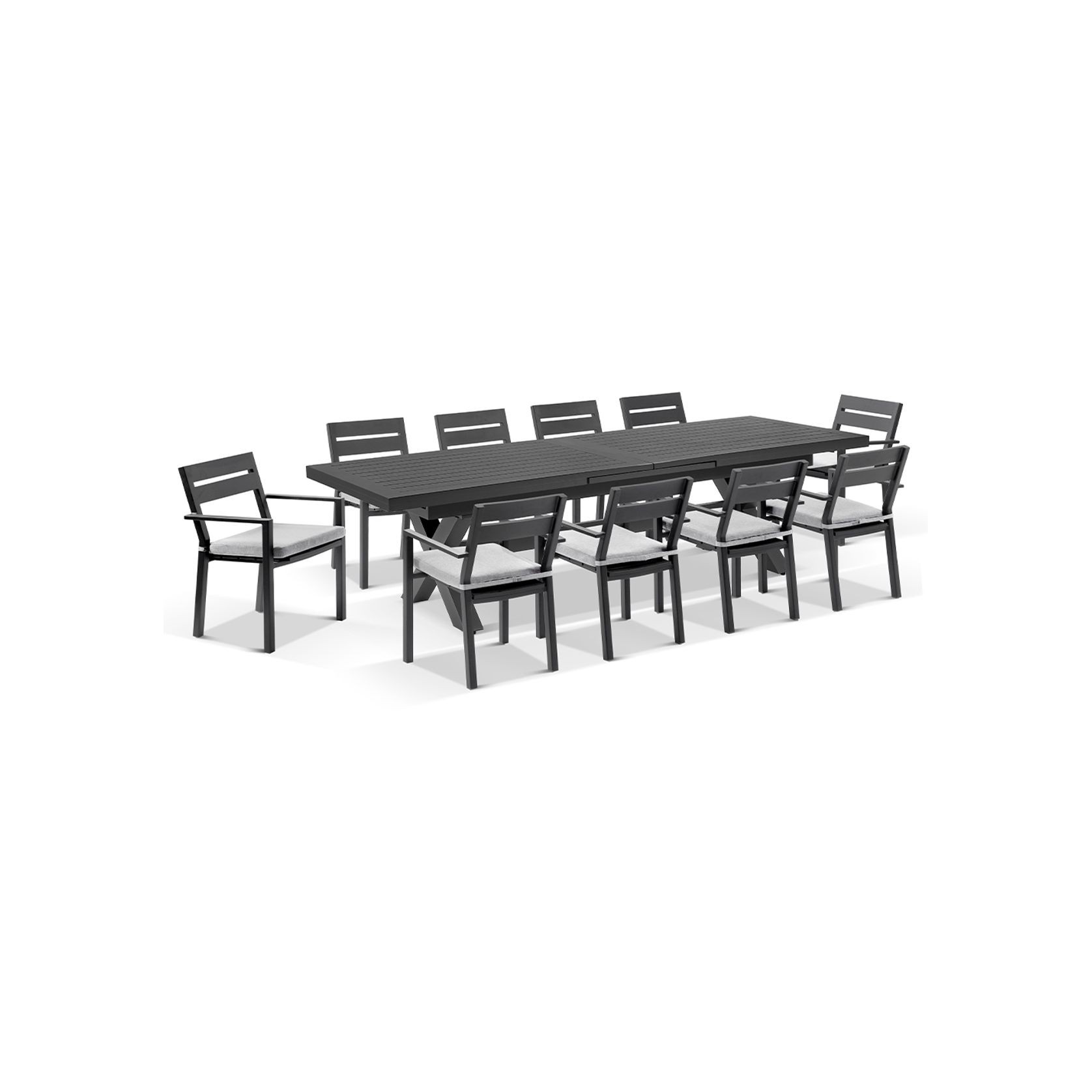 Austin 3m - 3.8m Table w/ 12 Santorini Dining Chairs gallery detail image
