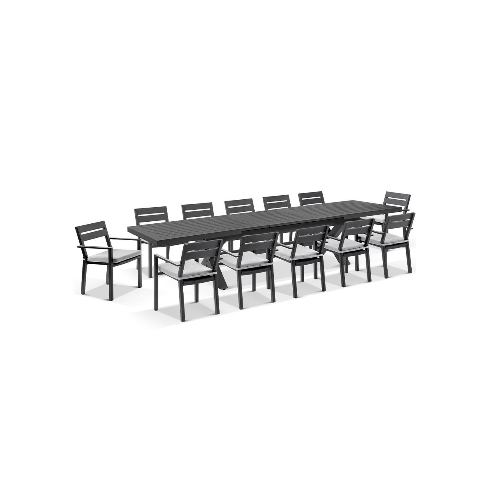 Austin 3m - 3.8m Table w/ 12 Santorini Dining Chairs gallery detail image
