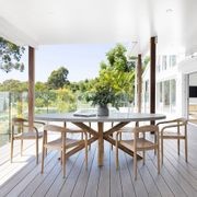 Tamarama Oval Concrete Look Dining Set w/Collaroy Chair gallery detail image