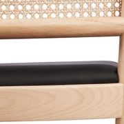 Vika Chair Natural with Black Seat Pad gallery detail image