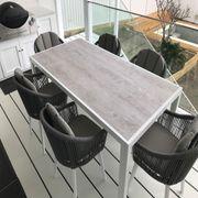 Alpine Outdoor 6 Seater Dining Table and Chairs Setting gallery detail image