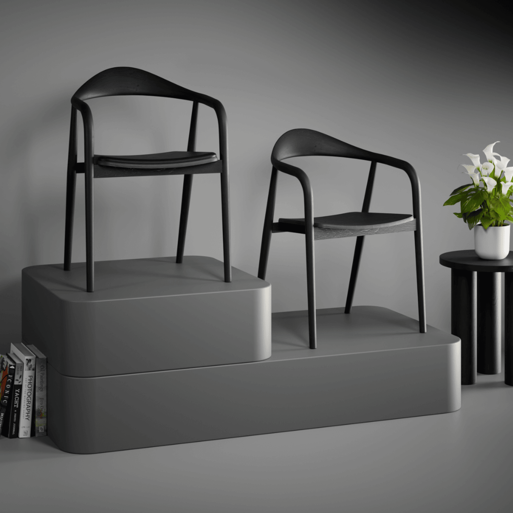 Arki Armchair - Black Ash with Pad gallery detail image