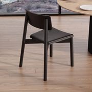 Andi Chair - Black Ash with Pad - Vintage Grey Vegan Leather Seat Pad gallery detail image