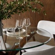 Bella 5PCE Round Glass Dining Set | Dark Hardwood Frame gallery detail image