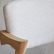 Bella Natural Hardwood Dining Chair | Beige Fabric gallery detail image
