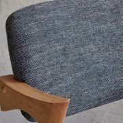 Bella Natural Hardwood Dining Chair | Black Fabric gallery detail image