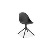 Pebble Chair Black with Shell Seat - Pyramid Fixed Base gallery detail image