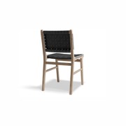 Brooklyn Dining Chair - Woven Black Seat / Natural Frame gallery detail image