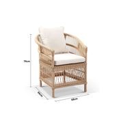 Malawi Outdoor Wicker and Aluminium Dining Chair gallery detail image