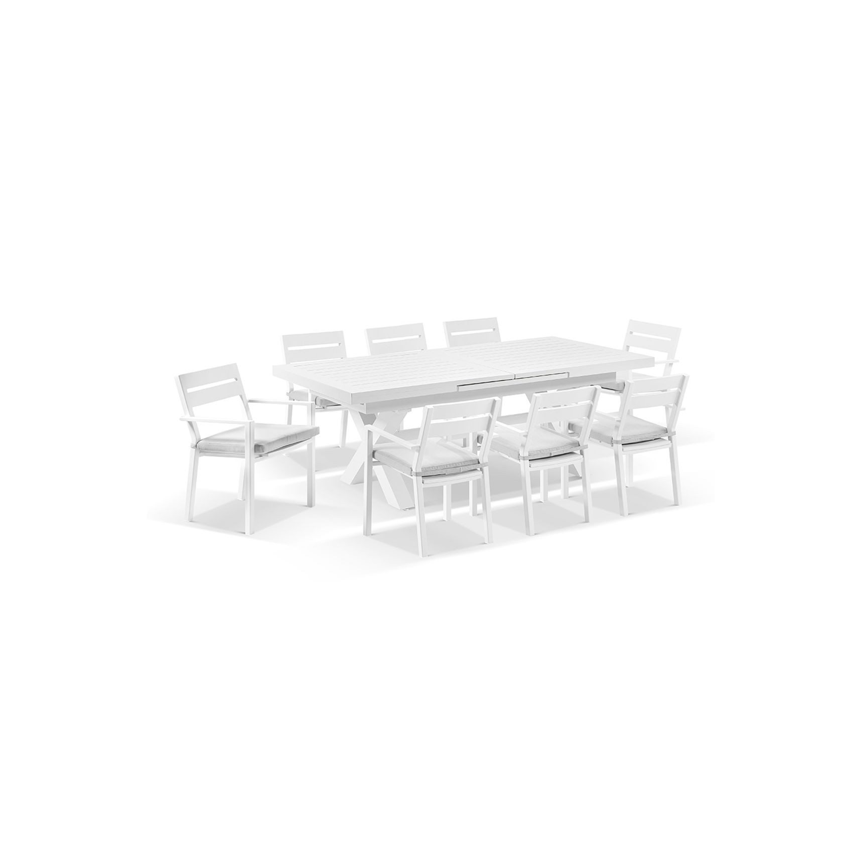 Austin 2.2m - 3m Table with 10 Santorini Dining Chairs gallery detail image