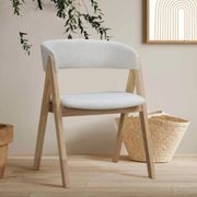 Gaudi Hardwood Dining Chair | Natural | Beige Fabric gallery detail image