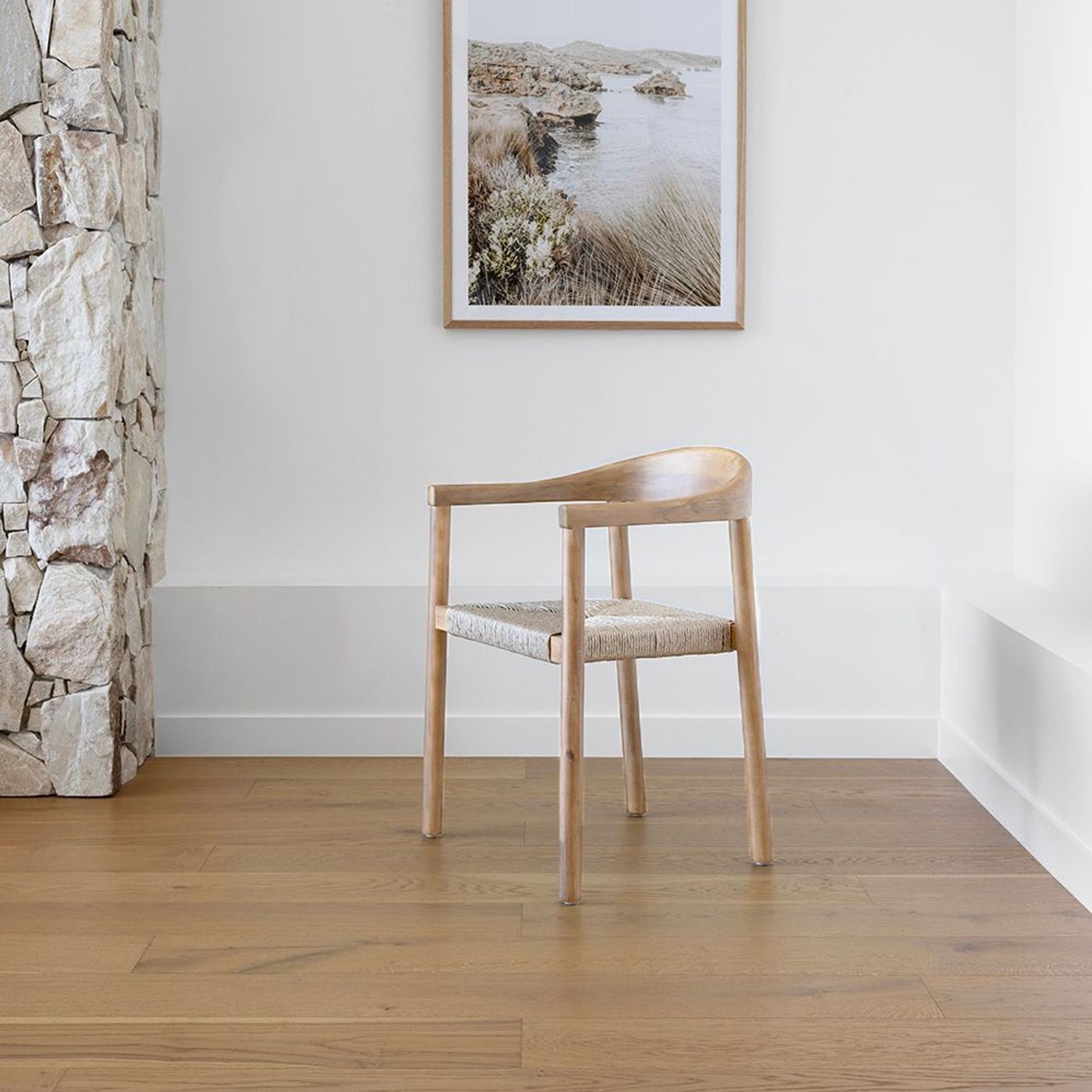 Kotara Hardwood Timber Dining Chair with Rattan Base gallery detail image
