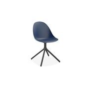 Pebble Chair Navy Blue with Shell Seat - Natural Beechwood Base gallery detail image