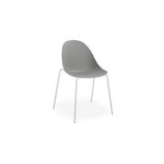 Pebble Chair Grey with Shell Seat - Pyramid Fixed Base gallery detail image