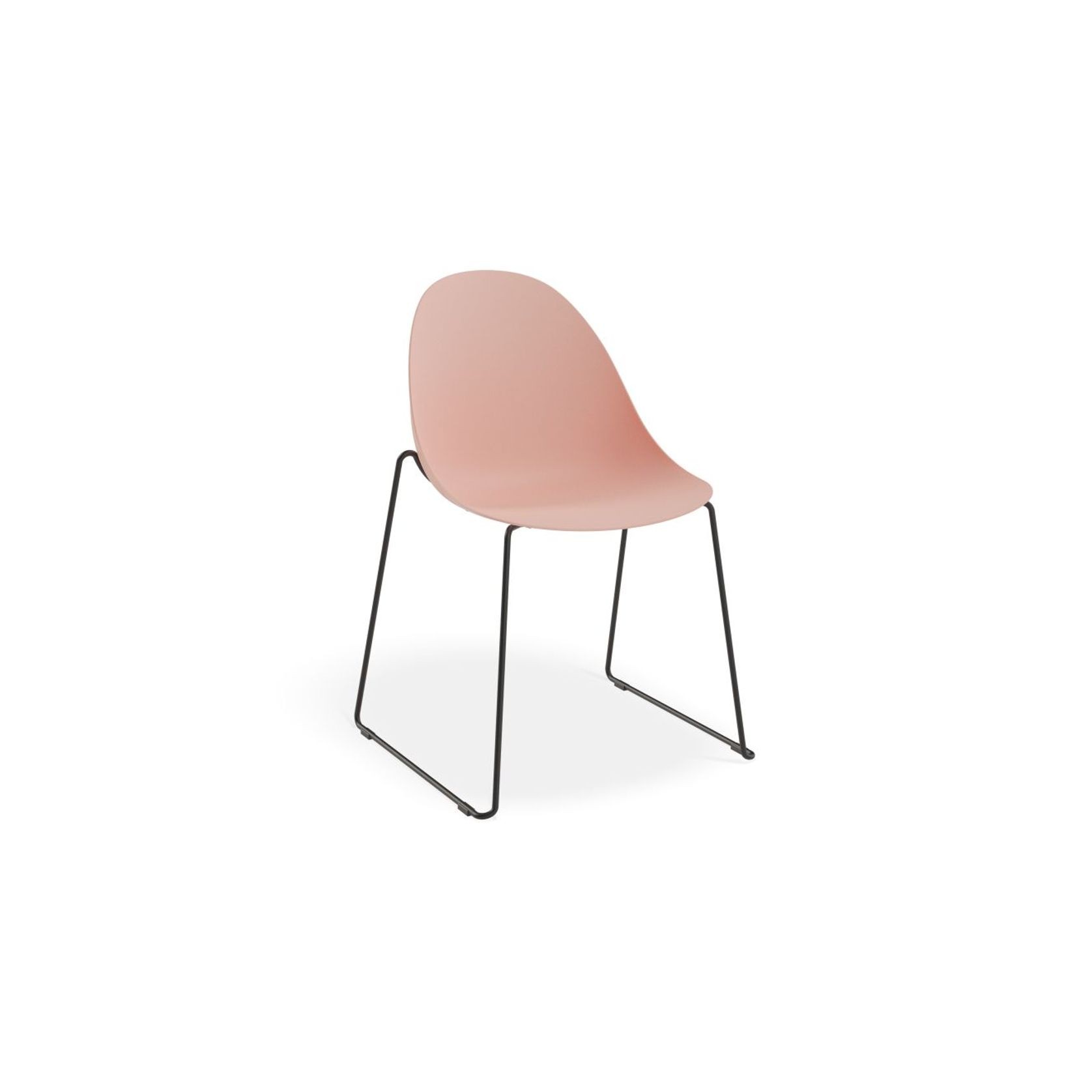 Pebble Chair Soft Pink - Pyramid Base with Castors gallery detail image