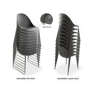 Pebble Chair Black with Shell Seat - Natural Beechwood Base gallery detail image