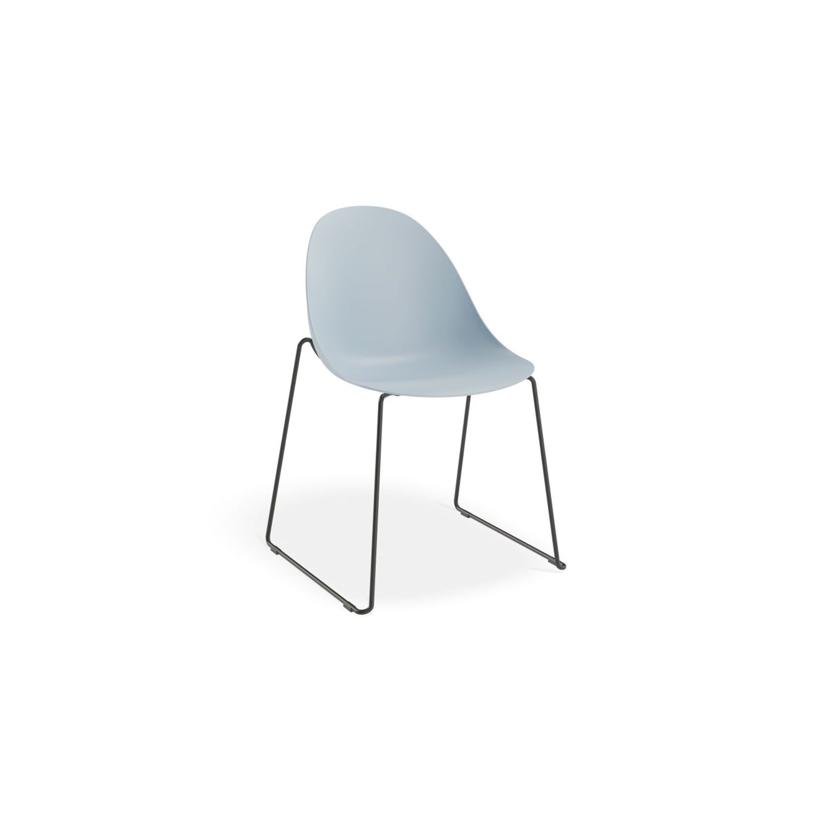 Pebble Chair Pale Blue - Pyramid Base with Castors gallery detail image