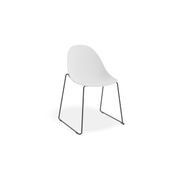 Pebble Chair White - Pyramid Fixed Base with Castors gallery detail image