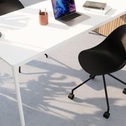 Pebble Chair Black with Shell Seat - Swivel Base gallery detail image