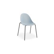 Pebble Chair Pale Blue with Shell Seat - Natural Beechwood Base gallery detail image