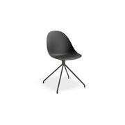 Pebble Chair Black with Shell Seat - Pyramid Fixed Base gallery detail image