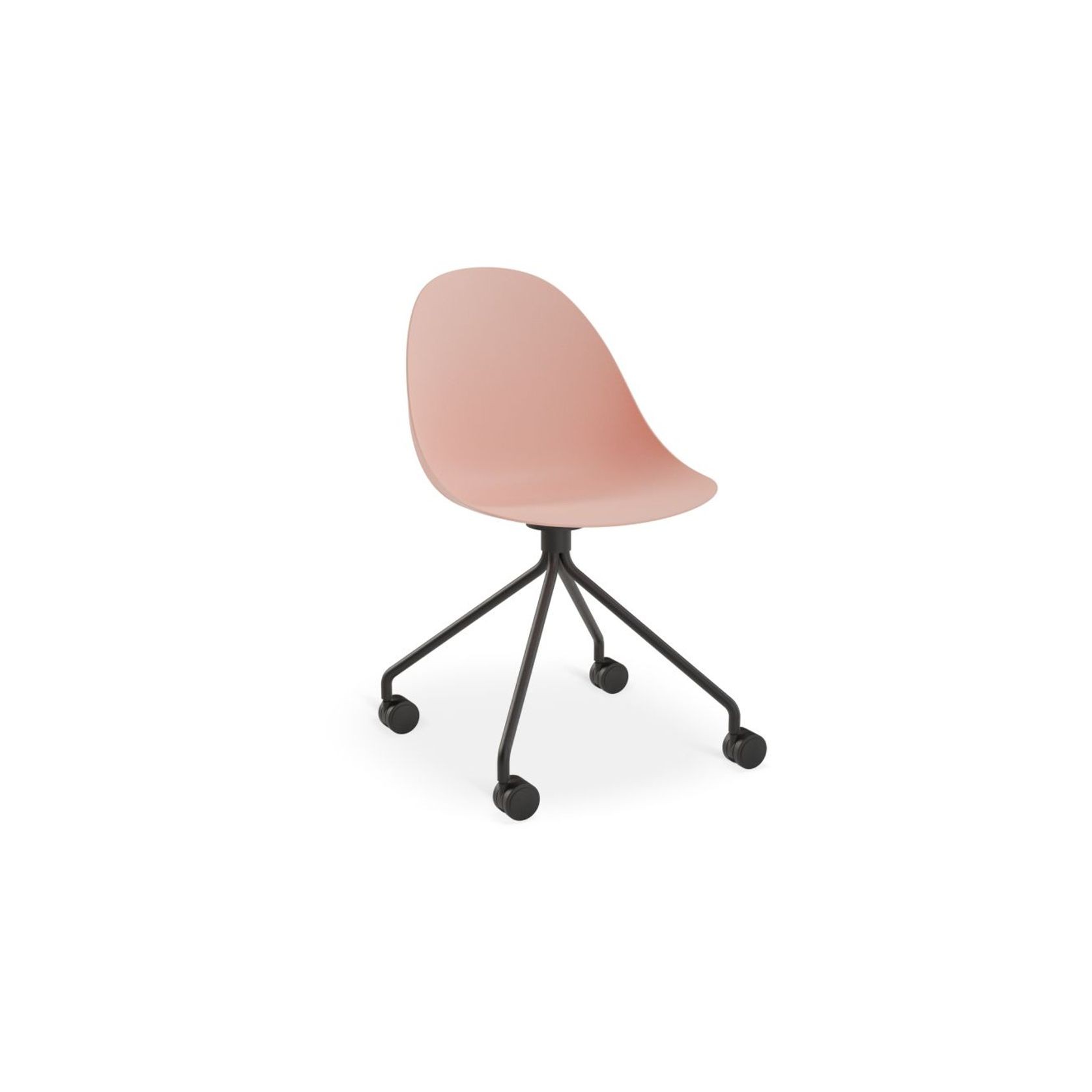 Pebble Chair Soft Pink - Pyramid Base with Castors gallery detail image
