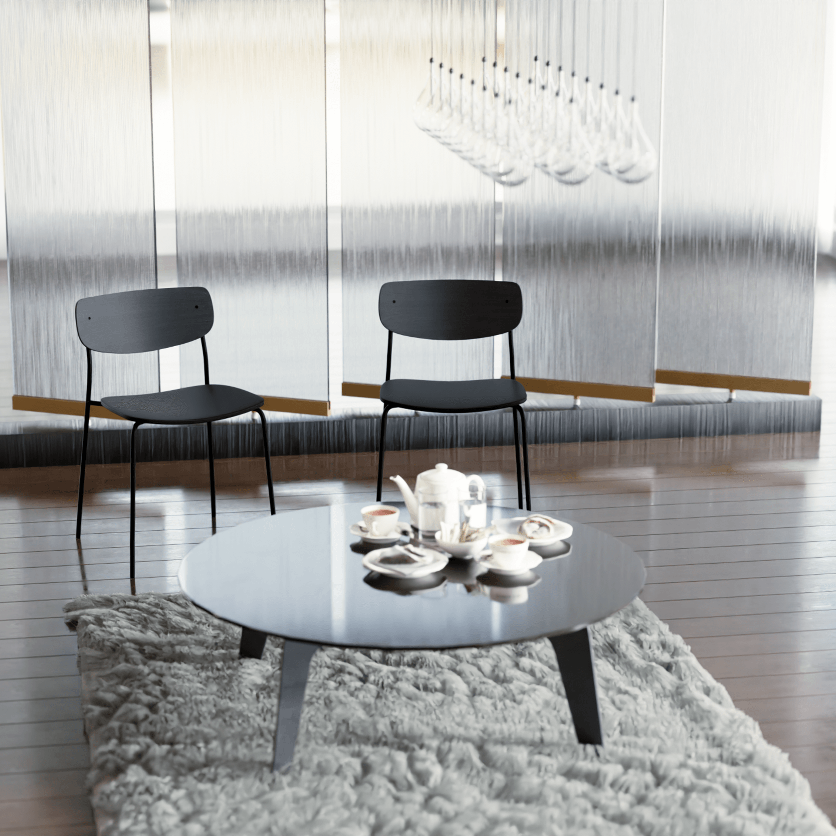 Rylie Chair - Black Stained Ash Seat and Backrest gallery detail image