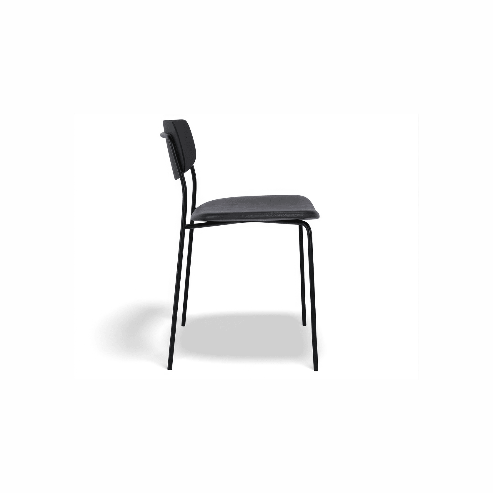 Rylie Chair - Padded Seat with Black Backrest gallery detail image