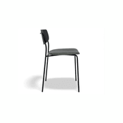 Rylie Chair - Padded Seat with Black Backrest gallery detail image