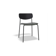 Rylie Chair - Padded Seat with Black Backrest gallery detail image