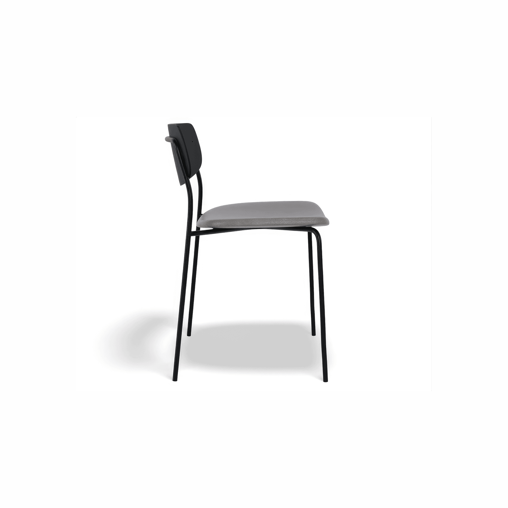 Rylie Chair - Padded Seat with Black Backrest gallery detail image